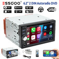 2 DIN Autoradio Carplay Android Auto CD DVD Player AM FM RDS USB TF AUX-IN BT EQ