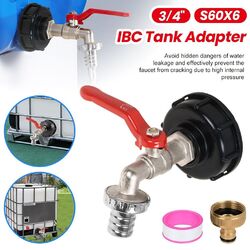 IBC Adapter Verbindungsset für 1/2  IBC Tank Nebeneinander Schwanenhals Auslauf