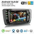 Android 14 DAB+ Autoradio 64GB CarPlay WiFi DSP 8-Kern BT5.0 Navi Für SEAT Ibiza