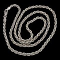 Massive Sterling Silber 925 Seil Kette Halskette 3,3 mm Italien 24" Geschenk 140