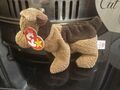 Brandneu mit Etikett Ty Beanie Babys Tuffy the Terrier Hund gekennzeichnet PVC-Pellets ausverkauft NEU