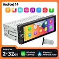 2+32G Autoradio Android14 1DIN Carplay RDS GPS Navi Bluetooth5.1 USB WIFI SWC FM