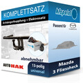 Für Mazda 3 Fliessheck 03-09 AUTO HAK Anhängerkupplung abnehmbar + 13polig neu