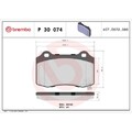1x Bremsbelagsatz, Scheibenbremse BREMBO P 30 074 passend für HYUNDAI JEEP