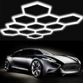 11x LED Hexagon Feuchtraumleuchte Werkstatt Garage Lampe Deckenleuchte Sechseck