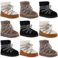 Damen Warm Gefütterte Winter Boots Stiefeletten Kunstfell Schuhe 839673 Mode