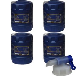 4x 20 Liter Motoröl MANNOL TS-6 UHPD Eco 10W-40 API CI-4/SL LKW NKW +Auslaufhahn