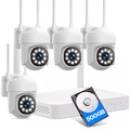 2MP Funk Überwachungskamera Set Außen WLAN CCTV 10CH NVR+500GB HDD IR Nachtsicht