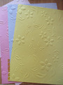 4 Bogen dekorative Kartenpapiere "Blüten", DIN A4, geprägt, 4 Farben, 250 g/m²