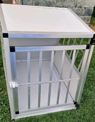 Hunde Transportbox Alu Hundebox Autotransportbox MDF Platte Gitterbox Welpenbox