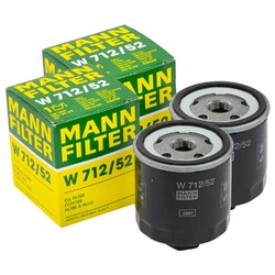 Ölfilter Mann Filter W 712/52 2 Stück für Audi A2 Seat Ibiza IV Skoda VW Vento