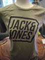 Herren T-Shirt in grün von Jack & Jones in Größe S mit Logo
