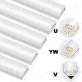 LED Profil Aluprofil Alu Schiene Leiste Profile für LED-Streifen Eloxiert 5x 1m