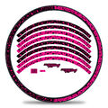 MTB Bike Fahrrad Felgen Aufkleber Set Racing Neon Pink Matt 27-29 Zoll RX031