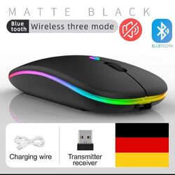 PC Maus Kabellos USB Wireless Mouse Computer Notebook Laptop Funkmaus Aufladbar
