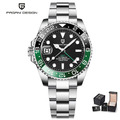 PD-1662 Luxus GMT Herren Automatik-Armbanduhr Saphirglas,Edelstahl,10ATM Uhr