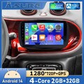 Apple Carplay 2+32G Android 14 Autoradio Navi GPS für Smart Fortwo Forfour 453
