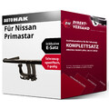 Anhängerkupplung abnehmbar + E-Satz 7pol spezifisch für Nissan Primastar 06- Set