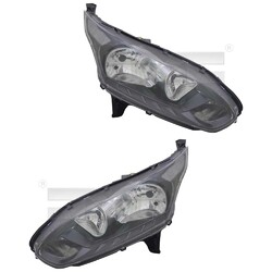 Scheinwerfer Set links & rechts Schwarz / Weiss H7/H15 mit Tagfahrlicht für Ford