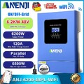 6200W Hybrid Solar Inverter 230V 48V On Off Grid MPPT 500V 160A Parallel WIFI CT