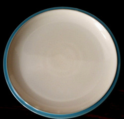Denby Cook & Dine Turquoise Blue 9 inch Dinner Plate x1 (4 ava) c2010