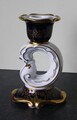 Prunk Kerzenhalter, Kerzenständer, kobalt weiß gold,Weimar Porzellan,ca. 13,5 cm