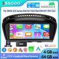 8Core Android 13 4+64GB DAB+ Autoradio Carplay 4G LET GPS BT Für BMW E90 E60 CCC