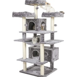 Großer XXL Kratzbaum Katzenbaum mit 3 Aussichtsplattformen Sisalstämme