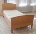 Komfortbett Einzelbett 100x200 cm Buche natur Dekor 3-fach höhenverstellbar