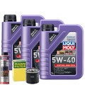 Motoröl 5W40 LIQUI MOLY Synthoil High Tech 3L +MANN Ölfilter +Ölschlammspülung