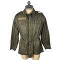 Jacke Militär Armee Italienisch Grün aus Baumwolle Vintage Jacke - Men L