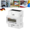 LCD Drehstromzähler Stromzähler 3 Phasen 4 Draht 80A Geeicht Für Din Hutschiene！