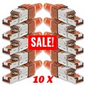 10 Netzwerkstecker Cat7 Werkzeuglos RJ45 Netzwerk Metall Stecker Verlegekabel