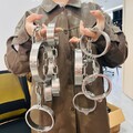 Edelstahl-Handschellen Fesselset Handfesseln Fußfesseln Bondage mit Schlüsseln