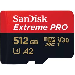 SanDisk Extreme PRO 512 GB microSDXC, Speicherkarte UHS-I U3, Class 10, V30, A2