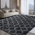 Teppich Hochflor Shaggy Teppiche Langflor Uni Geometric Wohnzimmer Pflegeleicht