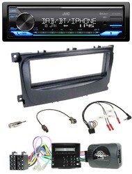 JVC Bluetooth DAB USB Lenkrad Autoradio für Ford C-Max Can 07-10 Focus schwarz
