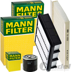 MANN FILTER INSPEKTIONSPAKET passend für HYUNDAI i30 FD 1.1+1.6 2.0 07-12