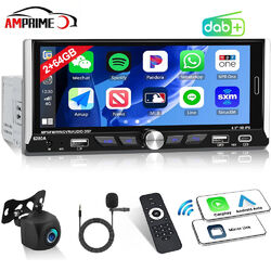 DAB+ 6.9 Zoll Carplay 1 Din Autoradio 2G+64G Android 13 GPS Navi WiFi BT Kamera