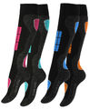 2 Paar Damen Skisocken Wintersport Socken Funktionssocken mit Spezial-Polsterung