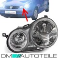 Scheinwerfer Links + LWR Motor H7/H1 passt für VW Polo 9N ab 2001-2005