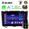 2+32G Android 14 Autoradio BT CarPlay GPS Navi +Kam Für Honda CR-V CRV 2007-2011