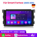 4+64G Android 9" Autoradio Für Smart Fortwo 2005-2010 GPS Navi Carplay WIFI DAB+