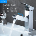 Waschtischarmatur mit Ausziehbar Brause Wasserhahn Waschbecken Bad Mischbatterie