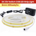 12V COB LED Streifen Stripe Leiste Band Keine Lichtpunkt Lichtschlauch Dimmbar