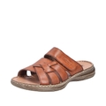 Rieker Herren Pantolette aus Leder weiche Decksohle und Klettverschluss 21473