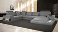 Leder Design Sofa Couch Polster Ecksofa Garnitur Wohnlandschaft Ecksofa mit USB