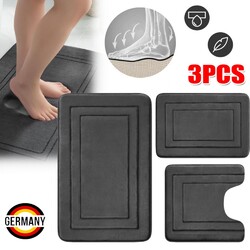 Badematte Set Bad-Teppich Badvorleger Badgarnitur Teppich Duschmatte Vorleger DE