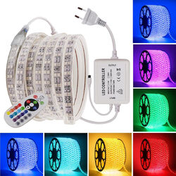 LED Stripe RGB Leiste Streifen 5050 1-25m Band Leuchte Dimmbar Lichterkette IP67