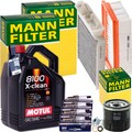 MANN INSPEKTIONSPAKET+5L MOTUL C3 5W-40 ÖL passend für RENAULT TWINGO II CN0 1.2